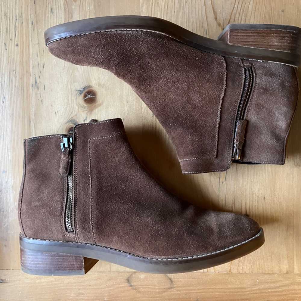Cole Haan Brown Suede Ankle Boots